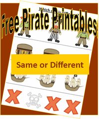 These Same or Different Pirate Printables will help your preschool and kindergarten-aged children work on recognizing differences between pictures.