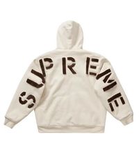 NEW Supreme Faux Fur Lined Zip Up Hoodie Sweatshirt Natural Size Medium Color Natural/Cream and Brown Ships New in original packaging