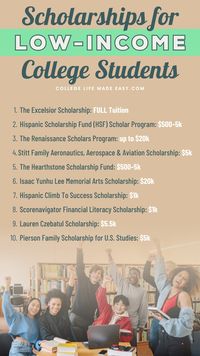 40 special scholarships for college students from low-income backgrounds - as a poor college students this list is so useful!!