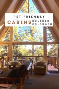 Boulder, Colorado Pet Friendly Cabins - Book Pet Friendly Accommodation Today! Favorite Amenities: Wood Burning Fireplaces, Hot Tub, Grill, Trails, Ski Resorts and More. #petfriendly #cabin #rentals #boulder #colorado #accommodations #cute #whimsical