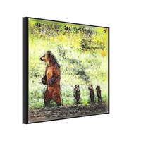 Brown Bear Family Hike Canvas Print | Zazzle.com