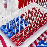 Clever way to create a fancy flag design using basic round cake pops. Recipe and how-to.