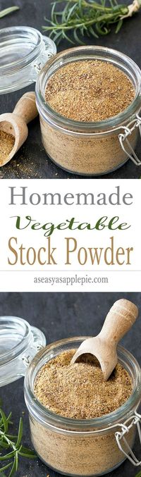 DIY homemade vegan vegetable stock powder-  easy to make and healthier than the store bough one. 100% natural, free of preservative and less sodium.