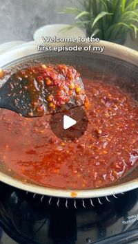 Vidhi Doshi on Instagram: "SCHEZWAN SAUCE - Ep 1: Sauces 

This is Rahul’s favorite sauce I think! He eats it with everything. And I told him I make the best schezwan and hopefully he’ll agree once he tries 😂

Heres the recipe: 
Soak 20 kashmiri chillies, remove some seeds if you want, and soak in hot water for 30 mins. Then grind into a paste as smooth as possible. 

Heat 1/3 cup oil in a pan, add 1/3 cup + 2 tsp minced garlic, 1 tbsp minced ginger, 2 minced green chillies. 

Sauté for 1 min and then add 1/2 finely chopped onion and cook for 1 more min. 

Now add 1 tbsp each  of finely chopped celery and coriander stems and cook till the aromatic are not raw anymore and are not starting to brown. 

Now add the chilli paste and cook for 2 mins. 

Then add - salt, pepper, 1 tsp sugar, 3/4 