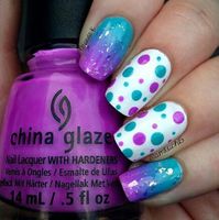 #purple #turquoise #nails #nailart #naildesign