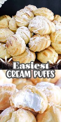 Cream Puffs are a classic French dessert that are filled with a creamy, sweet filling and sprinkled with powdered sugar for a delicious treat! And you don't have to be a pastry chef or go to France to enjoy that classic flavor because my recipe will teach you the easiest way to make them at home!