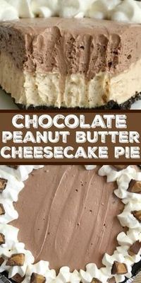 No Bake Chocolate Peanut Butter Pie | No Bake Pie | Dessert | Pie | You won't believe how easy this chocolate peanut butter pie is to make! Oreo crust, no bake peanut butter cheesecake, and no bake chocolate cheesecake. #nobake #nobakerecipes #pie #nobakepie #thanksgivingrecipes #dessertrecipe #easyrecipe