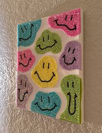 8x10in. Colorful smiley faces