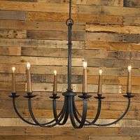 Modernized Rustic Iron Chandelier - Large - chandeliers - Shades of Light