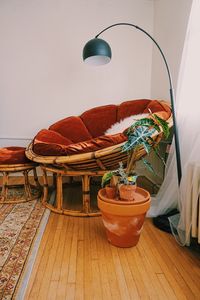 Bought the lamp from Target and the Papasan from Facebook Marketplace