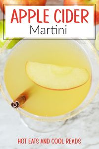 This easy Autumn Apple Cider Martini is so delicious and tastes just like fall and uses vodka and triple sec! Great for ladies night, parties or holidays.