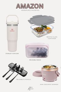 If you take your lunch to work regularly, check out these handy favorites from Amazon to help you organize your meals with reusable utensils and containers. These meal containers will help keep hot foods hot and cold foods cold, with no waste of plastics.