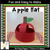 This apple hat is not only a super cute craft, but also easy to make. These work great to wear for a special Apple Day event or for an apple theme week at school. You can use construction paper or card stock. You can make the apple hats not just red, but also green or yellow for variety. Included are differentiate writing pages, so that students can write the steps they followed to make their hats. There are also 3 Apple Day picture frames. You can take a picture of each student wearing their ha