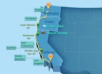 Planning a Drive From Seattle to Los Angeles by buzzle: Check out the distances, driving times and must see spots. #Roadtrip #Seattle #Los_Angeles