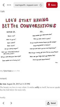 to be a better conversationalist...