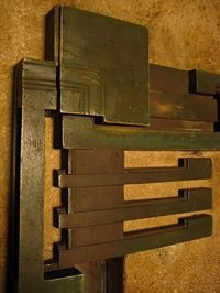 Hollyhock House - Frank Lloyd Wright - a clever lock, camouflaging the keyhole