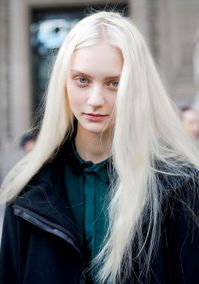 Say hi to Nastya Kusakina, a model with flawless skin and albino like hair…