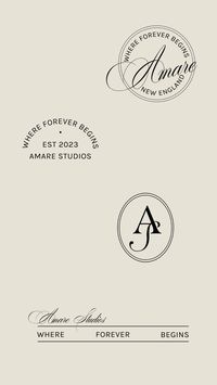 Amare Studios is a wedding photography, videography, and planning studio that creates bespoke, full visual experiences for New England couples. They wanted the brand to feel elevated, ethereal, timeless, and poetic. We included elements of natural, muted colors, opulent details, classic type, and a refined feel. Illustration created in collaboration with Aster and Ash Co.