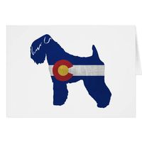 Soft Coated Wheaten Terrier Colorado Flag Card | Zazzle.com