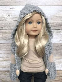 DIY Crochet Pattern 18 inch Doll Hooded Pocket by FuzzyBundle