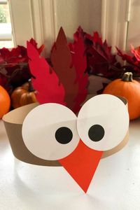 turkey headband easy Thanksgiving crafts for kids