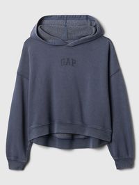 Relaxed Gap Mini-Logo Cropped Hoodie