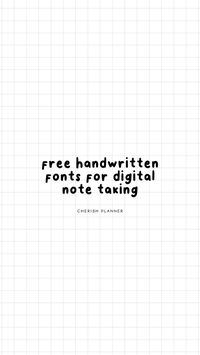 Free handwritten font for digital notetaking, journaling, and planning. Import to GoodNotes, Notability, etc. 