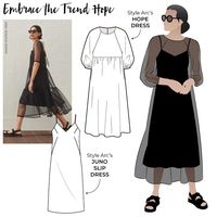 Style Arc Sewing Patterns on Instagram: “Recreate the look-⁠ ⁠ Take the Hope Woven Dress pattern in a sheer tulle or organza and pair with the Juno Slip Dress for an effortless…”