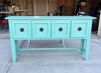 turquoise console table diy plans by ana-white.com