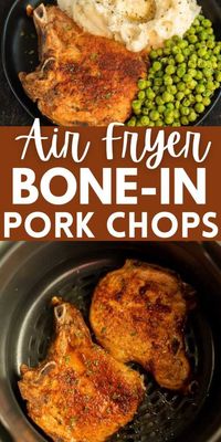 Air Fryer Bone-In Pork Chops - Eating on a Dime