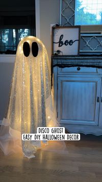 Save this easy DIY Disco Ghost and give your Halloween decor a little sparkle! 👻 ✨If you like this share with a friend too!  Did you know you can easily shop our videos on LTK? Just search for YWM_Family.  Make sure to follow us there too for exclusive in-app content!  #Halloween2024 #HalloweenDIY #HalloweenDecor #DiscoGhosts #DiscoHalloween #DIYHalloweenDecor #DIYHalloween