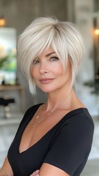 💅 Elevate your look with achieve stunning dimension with this sleek Thick Hair Haircuts Short Hairstyles for Women Over 50. Insider secrets unveiled for head-turning results! Perfect for all hair types. Quick touch-up friendly with Styling necessities. Suitable for casual looks and includes expert protective styling tips! #ThickHairHaircutsShortHairstylesforWomenOver50 #Hairhead-turningresults #sleekHair #HairGoals #HairInspo