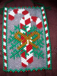 Candy Canes Beaded Banner by CraftingAddiction on Etsy