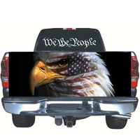 American Flag Bald Eagle Flag Stars Indoor Decoration Car Truck Rear Window Graphic Decal Sticker - 135 x 36cm