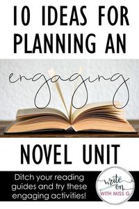 10 ideas for planning an engaging novel unit that your students will love | Engaging novel unit ideas | Secondary ELA ideas | Planning whole-class novel units | Activities for novel units