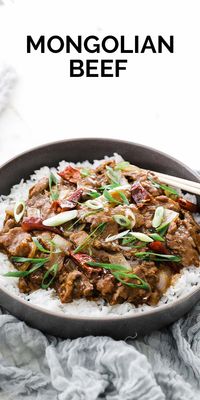 This delicious easy to make Mongolian beef recipe comes together in just over 30 minutes and is served up over a bed of rice.