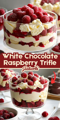 This White Chocolate Raspberry Trifle is a stunning and indulgent dessert that’s perfect for any special occasion. Layers of moist cake, creamy white chocolate pudding, juicy raspberries, and fluffy whipped cream come together in a beautiful glass dish for a treat that’s as delicious as it is elegant.