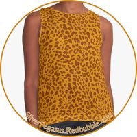 Shop for Wild Leopard Print - Honey Yellow Sleeveless Top by © SilverPegasus / Add some classic animal print style to your outfit with this leopard print sleeveless top, featuring camel brown leopard spots, on a honey orange background. The sleeveless design of this stylish top is perfect for warm weather or layering under a jacket for a night out. Made with a soft, lightweight fabric, it offers both comfort and style. Whether you’re dressing up for a special occasion or adding some flair to your everyday wardrobe, this cute leopard top is a versatile choice that will elevate your outfit. Pair it with jeans and sneakers for a trendy casual look, or with heels and a skirt for a fierce, but playful evening outfit. Visit our shop to discover more styles and color variations. Shop today!