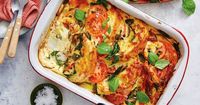 Easy caprese strata