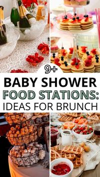 Elevate your baby shower brunch with these creative food station ideas! From a mouthwatering parfait bar to a savory bagel spread, discover easy and make-ahead options that will impress your guests. These baby shower food ideas will be loved by all!