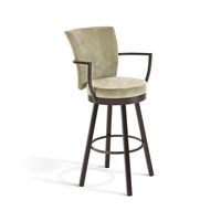 Cardin - Swivel Stool with Upholstered Seat and Backrest by Amisco - 4 – Stools Canada