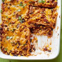 Quesadillas and casseroles meet in this fairly easy recipe for feeding many mouths hungry for Mexican-style comfort food.