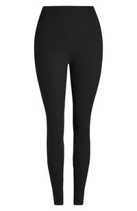 A wide waistband adds to the sublime comfort of leggings that are buttery-soft with light compression to provide support for every move you make. 24" inseam; 8" leg opening; 10 1/2" front rise; 12 1/2" back rise (size Medium) Pull-on style 75% polyester, 25% elastane Machine wash, dry flat Imported