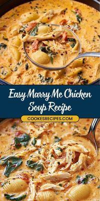 Fall in love with this creamy Marry Me Chicken Soup! Loaded with tender chicken, sun-dried tomatoes, and rich cream cheese, it's a heartwarming meal perfect for chilly nights. 🌿