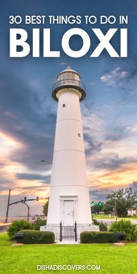 Explore the best things to do in Biloxi, Mississippi! From stunning beaches to historical landmarks like the Biloxi Lighthouse, this pin guides you through Biloxi's must-visit attractions. Perfect for discovering the city's vibrant culture and cuisine. | things to do in Biloxi Mississippi | Biloxi Mississippi things to do | Biloxi Mississippi things to do kids | things to do biloxi ms | fun things to do in biloxi ms | free things to do in biloxi ms | things to do near biloxi ms | #biloxi