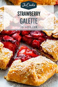 This Strawberry Galette is begging to be on your table! While it has a beautiful presentation, this pastry is easier than pie to make. #strawberry #galette #recipe