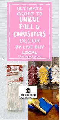 Looking for unique fall and Christmas decor that will definitely give you the holiday spirit? Here are some great pieces from Live Buy Local. #falldecor #christmasdecor #holidaydecor #interiordesign #homedecor #supportlocal #usmade