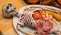 Skeleton Meat and Cheese Platter