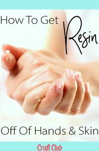 How To Get Resin Off Of Your Hands And Skin #steampunk #diy #crafts #steampunkdiycrafts HOW TO GET RESIN OFF OF YOUR HANDS AND SKIN SAFELY! Don't use vinegar, rubbing alcohol or anything else that can CAUSE HARM. This super easy recipe is safe because it...