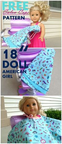 American Girl 18" Doll Free Salon Cape Pattern